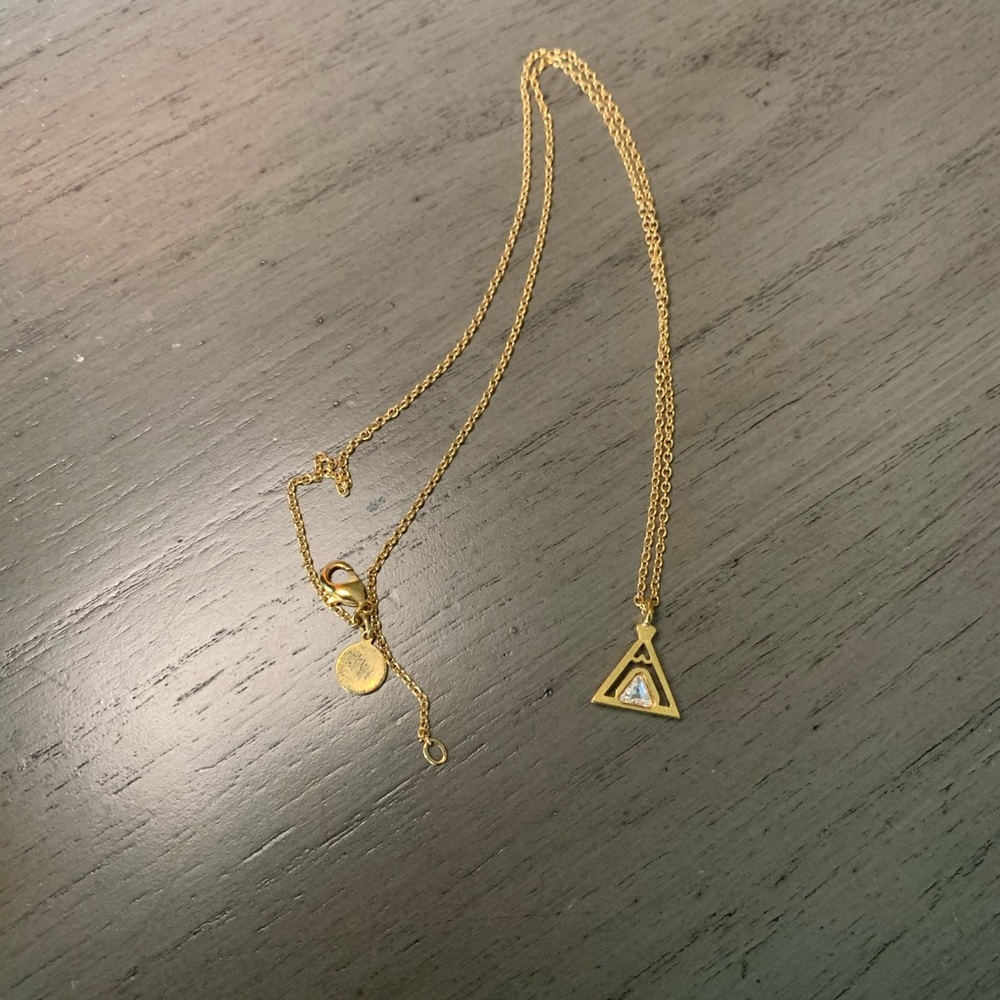 Gold Triangle Necklace